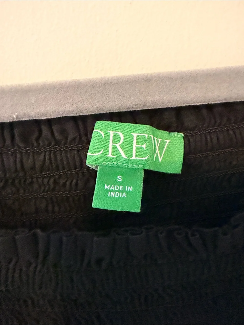 J. Crew Black Smocked Maxi Dress with Ruffle Tiers